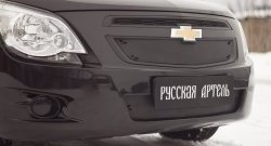 1 449 р. Зимняя заглушка решетки радиатора и переднего бампера РА  Chevrolet Cobalt (2011-2016) седан дорестайлинг  с доставкой в г. Екатеринбург. Увеличить фотографию 2