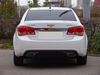 3 899 р. Диффузор заднего бампера Sport  Chevrolet Cruze  J300 (2009-2012) седан дорестайлинг (Текстурный пластик (шагрень))  с доставкой в г. Екатеринбург. Увеличить фотографию 1