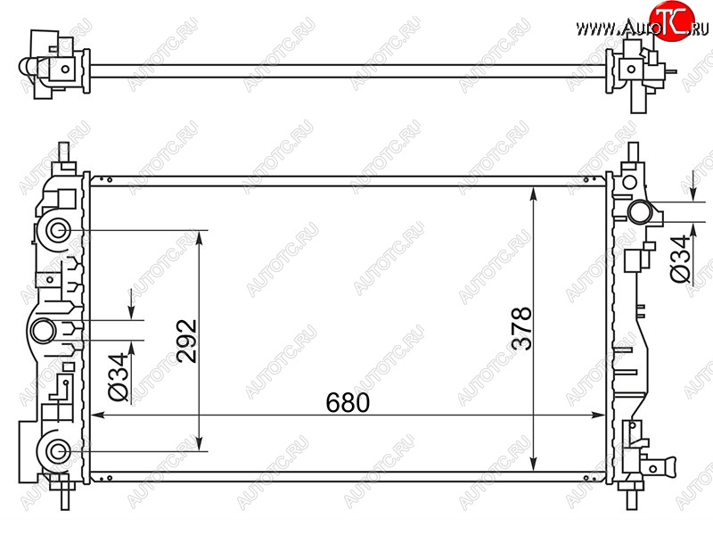 8 999 р. Радиатор двигателя SAT (пластинчатый, МКПП/АКПП, Z20S1, LLW, Z20D1) Chevrolet Cruze J300 седан дорестайлинг (2009-2012)  с доставкой в г. Екатеринбург