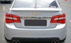 3 299 р. Диффузор заднего бампера с двумя выхлопами Секвентум v1 Chevrolet Cruze J300 седан дорестайлинг (2009-2012) (Неокрашенная)  с доставкой в г. Екатеринбург. Увеличить фотографию 2