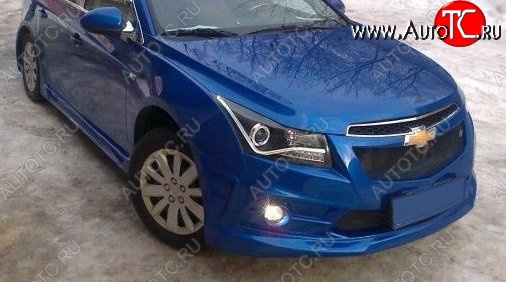 6 999 р. Передний бампер Sport Chevrolet Cruze J300 седан дорестайлинг (2009-2012) (Неокрашенный)  с доставкой в г. Екатеринбург