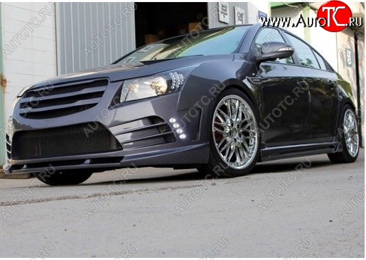 9 299 р. Передний бампер MYRIDE STYLE Chevrolet Cruze J300 седан дорестайлинг (2009-2012) (Неокрашенный)  с доставкой в г. Екатеринбург