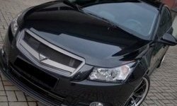 2 999 р. Решётка радиатора Road Runs style Chevrolet Cruze J300 седан рестайлинг (2012-2015) (Неокрашенная)  с доставкой в г. Екатеринбург. Увеличить фотографию 2