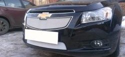 1 559 р. Нижняя сетка на бампер Russtal (хром) Chevrolet Cruze J300 седан рестайлинг (2012-2015)  с доставкой в г. Екатеринбург. Увеличить фотографию 3