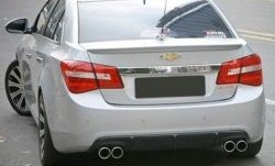 2 999 р. Лип спойлер CT Chevrolet Cruze J300 седан дорестайлинг (2009-2012) (Неокрашенный)  с доставкой в г. Екатеринбург. Увеличить фотографию 2