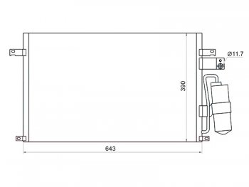 Радиатор кондиционера SAT Chevrolet (Шевролет) Epica (Эпика)  V250 (2006-2012) V250
