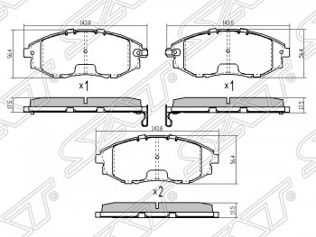 Колодки тормозные SAT (передние) Chevrolet (Шевролет) Epica (Эпика)  V250 (2006-2012) V250