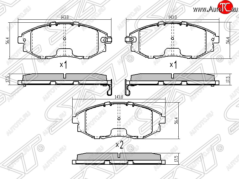 1 399 р. Колодки тормозные SAT (передние)  Chevrolet Epica  V250 (2006-2012)  с доставкой в г. Екатеринбург