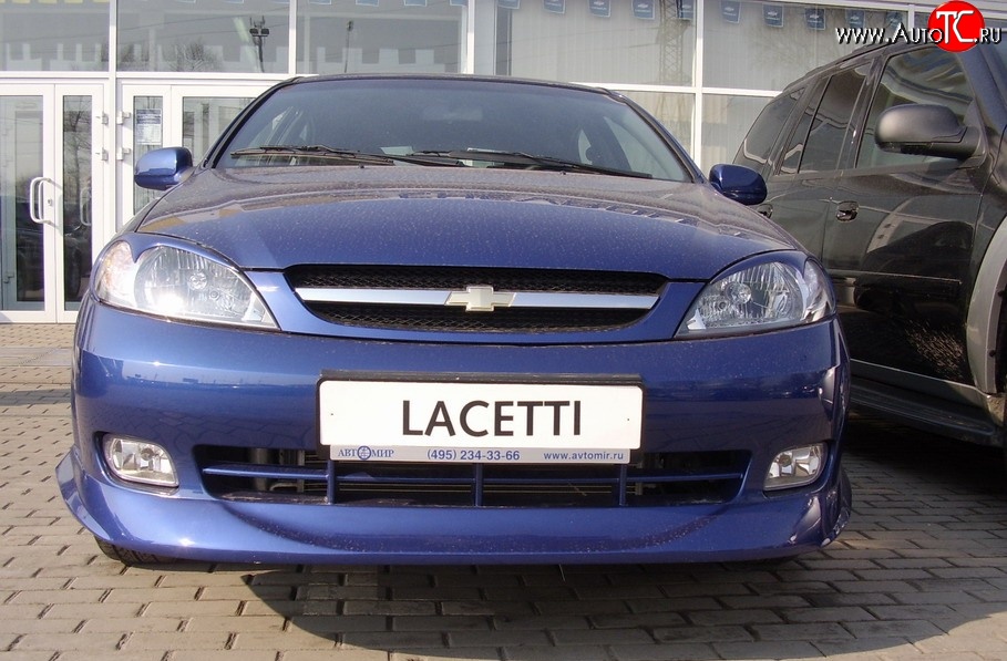 3 579 р. Накладка переднего бампера ATL  Chevrolet Lacetti  хэтчбек (2002-2013) (Неокрашенная)  с доставкой в г. Екатеринбург