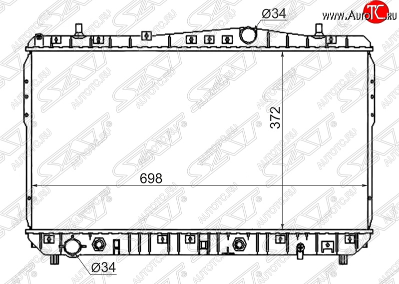 6 599 р. Радиатор двигателя SAT (пластинчатый, 1.4/1.6/1.8, МКПП/АКПП)  Chevrolet Lacetti ( седан,  универсал,  хэтчбек) (2002-2013), Chevrolet Rezzo (2000-2008), Daewoo Gentra ( KLAS) (2012-2024), Daewoo Nubira ( J150,  J200) (2000-2008), Suzuki Forenza (2004-2008)  с доставкой в г. Екатеринбург