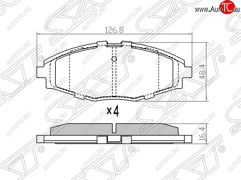 899 р. Колодки тормозные SAT (для диска 236 mm) Daewoo Nexia рестайлинг (2008-2015)  с доставкой в г. Екатеринбург