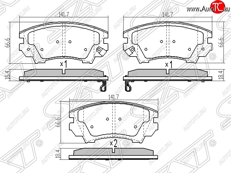 1 199 р. Колодки тормозные SAT (передние) Opel Astra J универсал дорестайлинг (2009-2012)  с доставкой в г. Екатеринбург