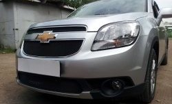 1 389 р. Сетка в решетку радиатора (верхняя) Russtal Chevrolet Orlando (2011-2018) (черная)  с доставкой в г. Екатеринбург. Увеличить фотографию 2