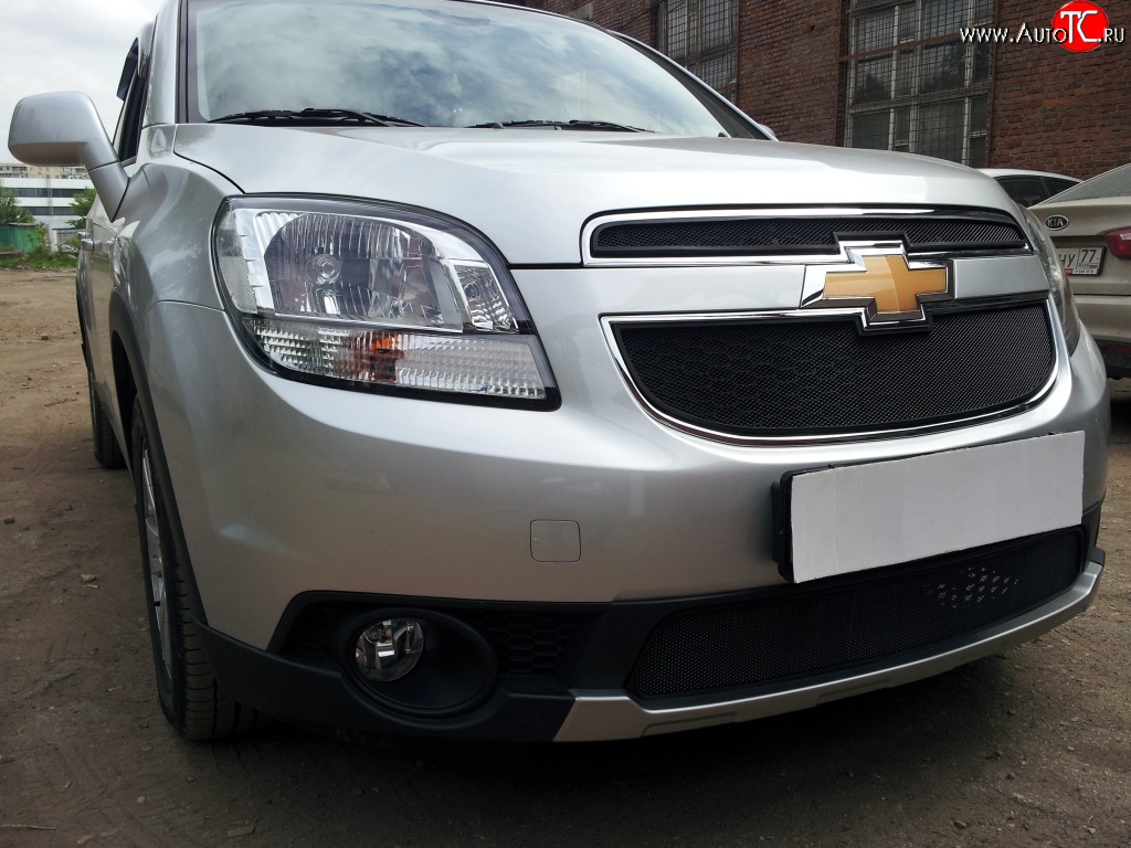 1 469 р. Сетка в решетку радиатора (нижняя) Russtal  Chevrolet Orlando (2011-2018) (черная)  с доставкой в г. Екатеринбург