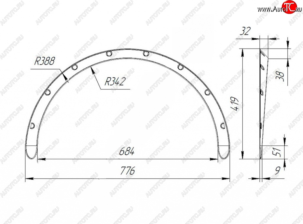 2 769 р. Универсальные накладки на колёсные арки RA (30 мм) Pontiac Vibe AZE (2008-2010) (Шагрень: 4 шт. (2 мм))  с доставкой в г. Екатеринбург