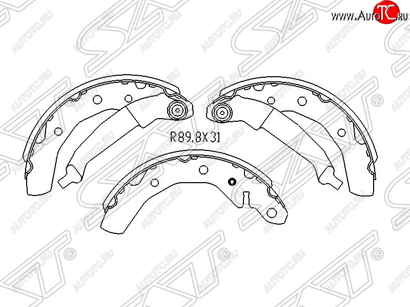 1 149 р. Колодки тормозные SAT (задние)  Chevrolet Spark  M300 (2010-2015), Daewoo Matiz  M100 (1998-2000)  с доставкой в г. Екатеринбург