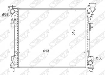 Радиатор двигателя SAT (пластинчатый, 3.3/3.8, МКПП/АКПП) Dodge Caravan (2007-2010)