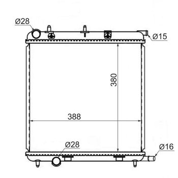 Радиатор двигателя SAT Peugeot 1007 (2004-2009)