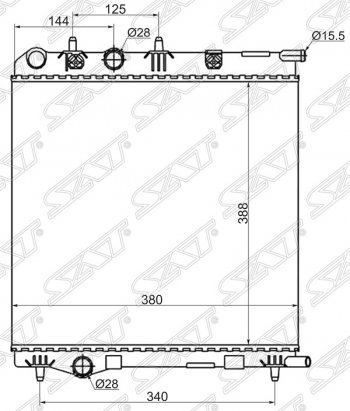 Радиатор двигателя SAT CITROEN C3 дорестайлинг (2009-2015)
