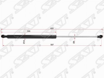 Упор крышки багажника SAT (газовый) CITROEN C4 picasso UD минивэн (2006-2014)