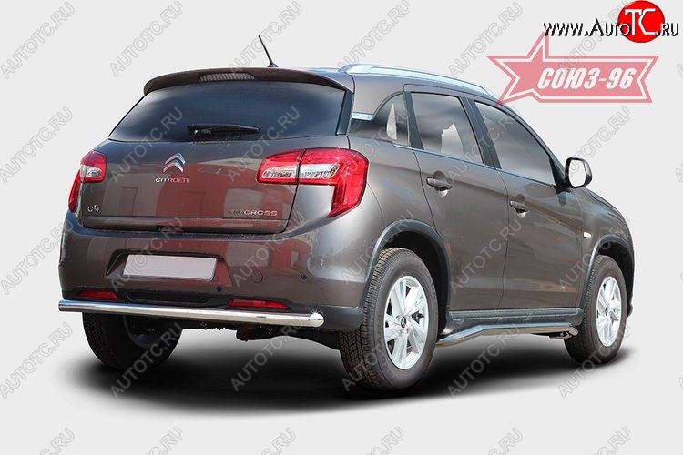 10 520 р. Защита заднего бампера Souz-96 (d60) CITROEN C4 aircross (2012-2017)  с доставкой в г. Екатеринбург