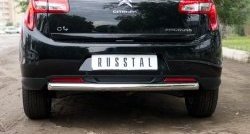 15 599 р. Одинарная защита заднего бампера из трубы диаметром 63 мм Russtal CITROEN C4 aircross (2012-2017)  с доставкой в г. Екатеринбург. Увеличить фотографию 2