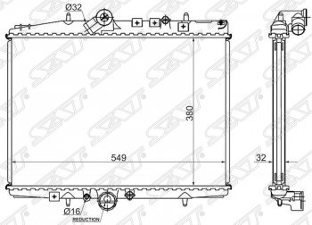 Радиатор двигателя SAT (пластинчатый, 2.2TD, МКПП/АКПП) Peugeot 607 (2000-2009)
