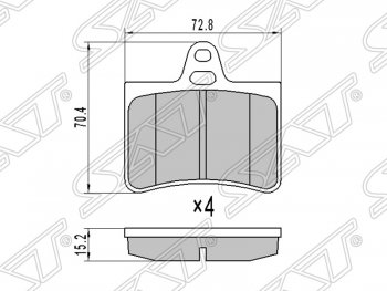 Колодки тормозные SAT (задние) CITROEN C5 X40,RE универсал рестайлинг (2004-2008)