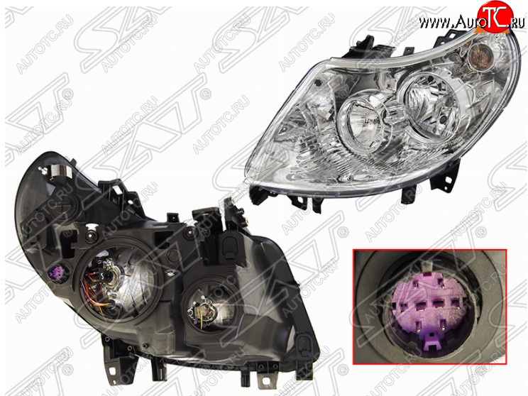 10 999 р. Левая передняя фара SAT (c электрокорректором, 8 контактов, фиолетовый разъем) CITROEN Jumper 250 (2006-2014)  с доставкой в г. Екатеринбург
