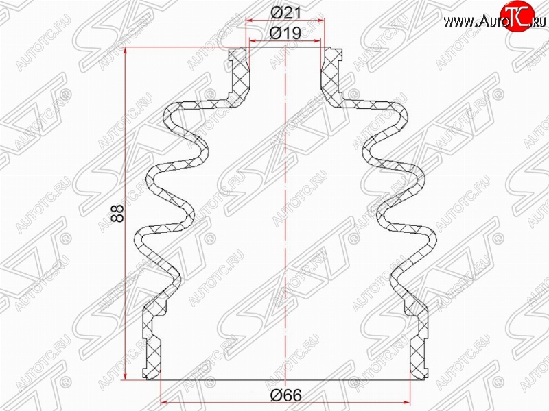 339 р. Пыльник ШРУСа SAT (наружный)  Daewoo Matiz  M100 (1998-2000), Mazda 2/Demio  DW (1996-2002)  с доставкой в г. Екатеринбург