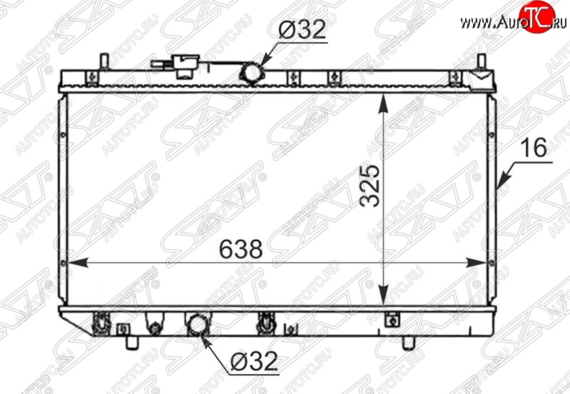 6 299 р. Радиатор двигателя SAT (пластинчатый, МКПП/АКПП)  Daihatsu Pyzar (1996-2002)  с доставкой в г. Екатеринбург