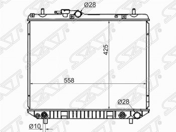 7 799 р. Радиатор двигателя SAT (пластинчатый, МКПП/АКПП) Daihatsu Terios J200 дорестайлинг (2006-2009)  с доставкой в г. Екатеринбург. Увеличить фотографию 1