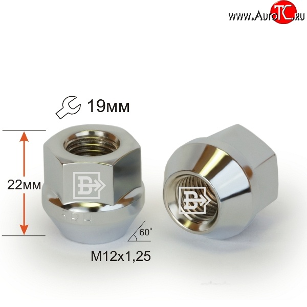 47 р. Колёсная гайка Вектор M12 1.25 FAW Besturn X80 рестайлинг (2016-2021)