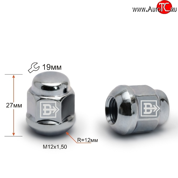 73 р. Колёсная гайка Вектор M12 1.5 Great Wall Safe (2001-2010)