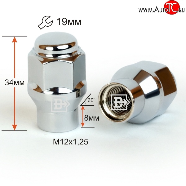 96 р. Колёсная гайка Вектор M12 1.25    с доставкой в г. Екатеринбург