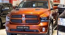 799 р. Реснички на фары RA  Dodge Ram  DJ, DS (2008-2012) (Неокрашенные)  с доставкой в г. Екатеринбург. Увеличить фотографию 3