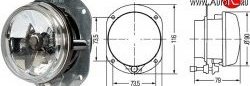 4 299 р. Универсальная противотуманная фара 90 мм HELLA 1N0 008 582-007 Chery Tiggo T11 дорестайлинг (2005-2013) (Без пыльника)  с доставкой в г. Екатеринбург. Увеличить фотографию 2