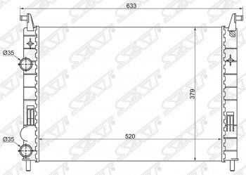 Радиатор двигателя SAT (трубчатый, МКПП)  Albea  170, Palio, Siena