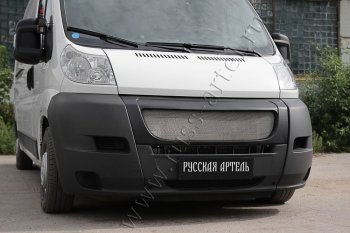 6 249 р. Решетка радиатора РА Fiat Ducato 250 (2006-2014) (Сетка алюминиевая, неокрашенная)  с доставкой в г. Екатеринбург. Увеличить фотографию 2