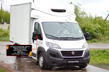 1 089 р. Накладки на боковые зеркала (шагрень) RA Fiat Ducato 290 (2014-2024) (Неокрашенные)  с доставкой в г. Екатеринбург. Увеличить фотографию 4