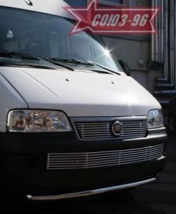 11 564 р. Защита переднего бампера одинарная Souz-96 (d60) Fiat Ducato 250 (2006-2014)  с доставкой в г. Екатеринбург. Увеличить фотографию 2