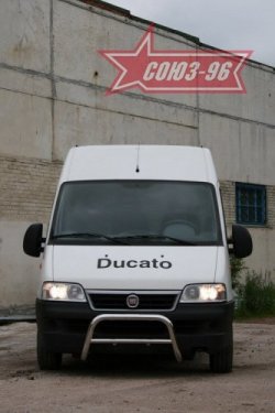 10 844 р. Защита переднего бампера Souz-96 (d60) Fiat Ducato 250 (2006-2014)  с доставкой в г. Екатеринбург. Увеличить фотографию 2