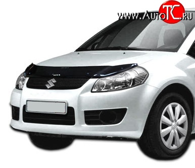 2 489 р. Дефлектор капота NovLine Suzuki SX4 GYA,GYB  рестайлинг, хэтчбэк (2010-2016)  с доставкой в г. Екатеринбург