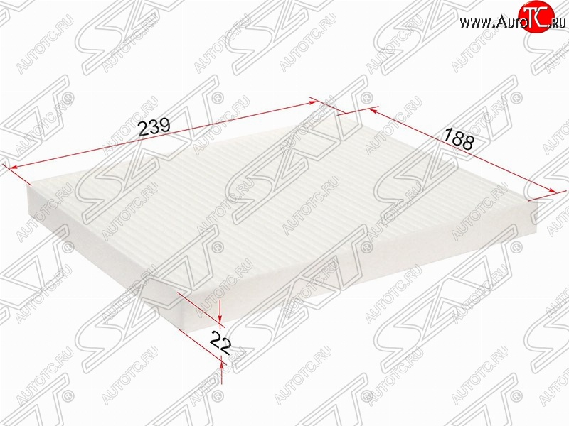 246 р. Фильтр салонный SAT (239х188х22 mm)  Ford EcoSport - Fiesta  6  с доставкой в г. Екатеринбург