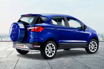 Защита заднего бампера Slitkoff (d57) Ford (Форд) EcoSport (ЭкоСпорт)  B515 (2017-2019) B515 рестайлинг