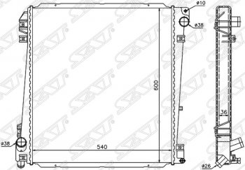 Радиатор двигателя SAT (пластинчатый, 4.0/4.6, МКПП/АКПП) Ford (Форд) Explorer (Експлорер)  UN152 (2001-2005) UN152 5 дв.