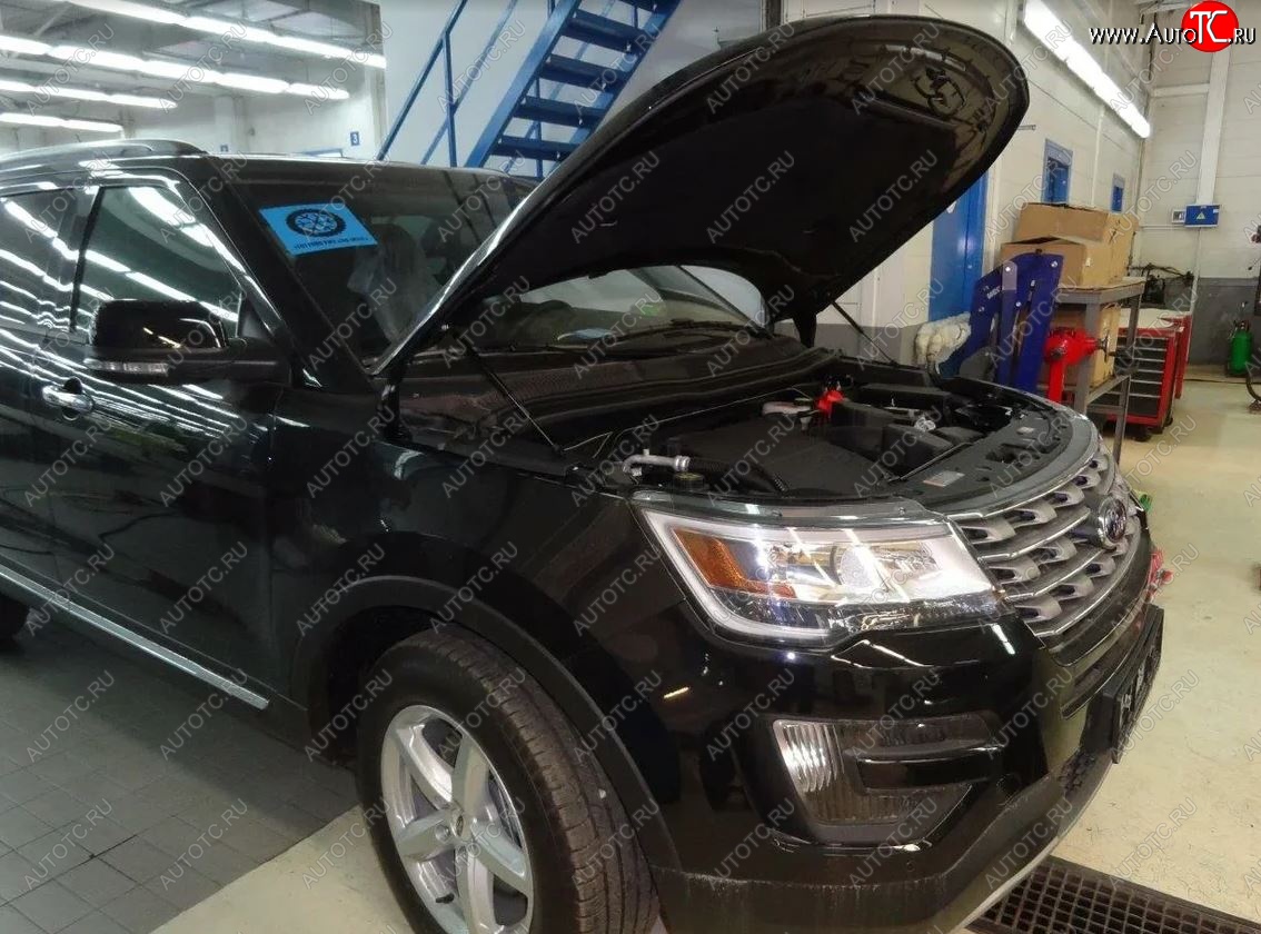 2 049 р. Упоры капота Russtal Ford Explorer U502 1-ый рестайлинг, 5 дв. (2015-2018)  с доставкой в г. Екатеринбург