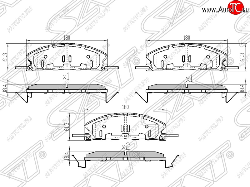 1 649 р. Колодки тормозные SAT (передние) Ford Explorer U502 дорестайлинг (2010-2016)  с доставкой в г. Екатеринбург