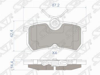 949 р. Колодки тормозные задние SAT  Ford Fiesta  5 - Focus  1  с доставкой в г. Екатеринбург. Увеличить фотографию 1