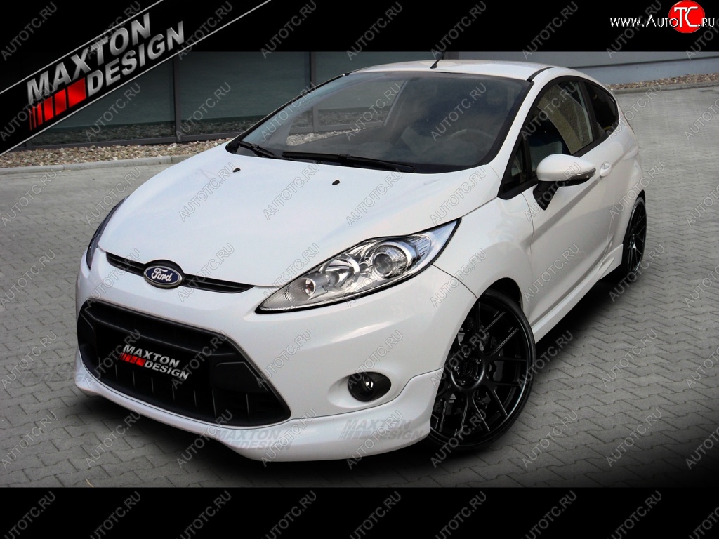 21 149 р. Накладка на передний бампер Maxton Ford Fiesta 6 хэтчбэк 5 дв. дорестайлинг (2008-2012)  с доставкой в г. Екатеринбург